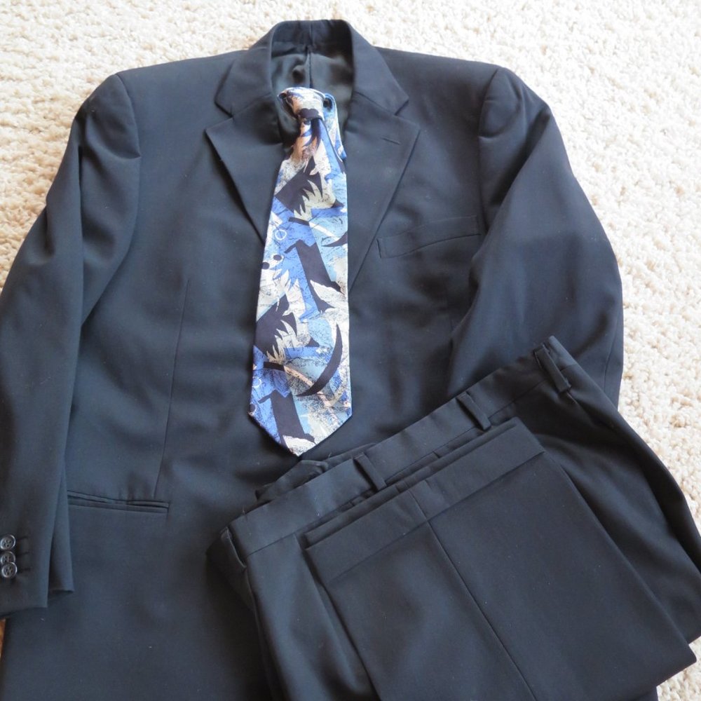Ermenegildo Zegna Men’s Black Wool 44R Jacket Austin Read Pants SC14